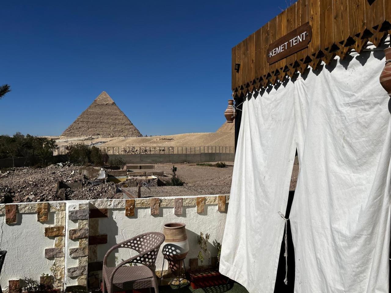Kemet Pyramids Room View Кайро Екстериор снимка